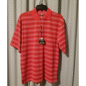 Mens Size S Polo/Golf Shirt Orange Stripped NWT